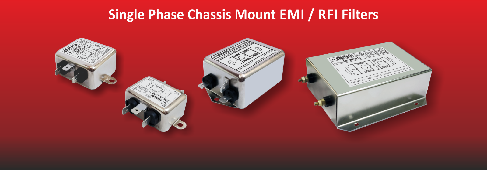 Single Phase Chassis Mount EMI Filter
